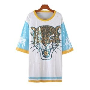 Southern Jaguars Sequin Tunic Dress